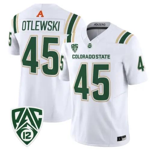 Caleb Otlewski Jersey #45 Colorado State Rams 2026 Vapor All Stitched by My Store NCAA Football Jerseys