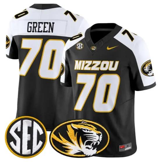 Cayden Green #70 Missouri Tigers Jersey 2026 Vapor Limited Stitched by My Store NCAA Football Jerseys