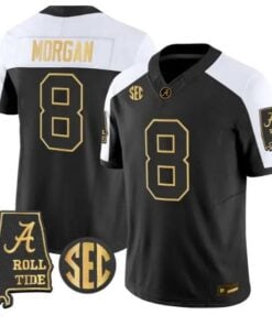 Cederian Morgan #8 Alabama Crimson Tide Jersey 2026 Alabama Stitched by My Store NCAA Football Jerseys