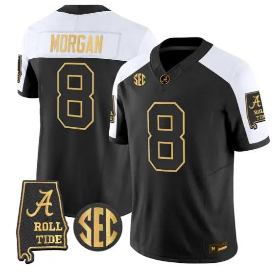 Cederian Morgan #8 Alabama Crimson Tide Jersey 2026 Alabama Stitched by My Store NCAA Football Jerseys