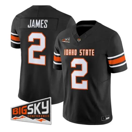 Chedon James Jersey #2 Idaho State Bengals 2026 Limited All Stitched Black by My Store NCAA Football Jerseys