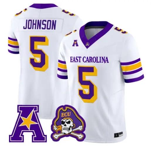 Chris Johnson Jersey #5 East Carolina Pirates 2026 Vapor Limited All Stitched by My Store NCAA Football Jerseys