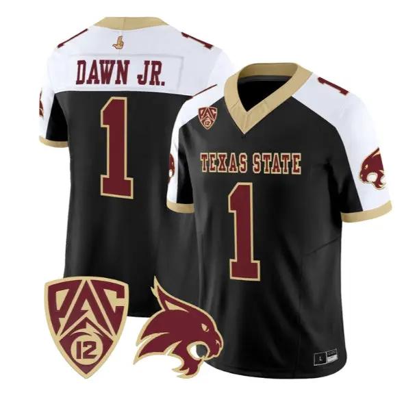 Chris Dawn Jr Jersey #1 Texas State Bobcats 2026 Vapor All Stitched by My Store NCAA Football Jerseys