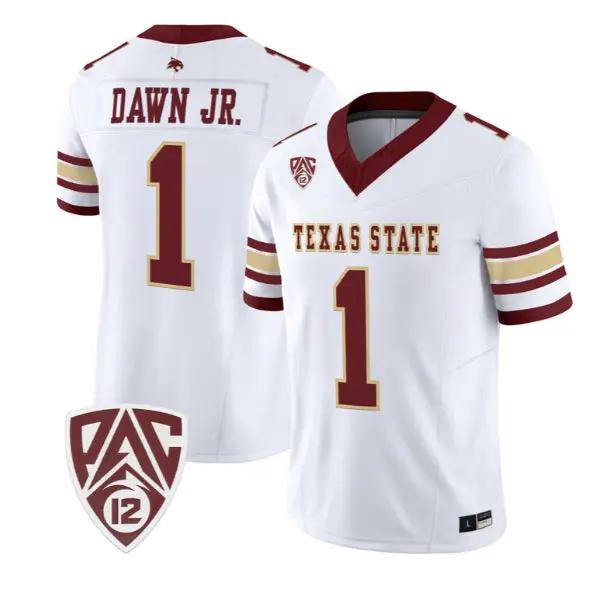 Chris Dawn Jr Jersey #1 Texas State Bobcats 2026 Vapor All Stitched by My Store NCAA Football Jerseys
