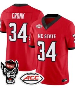 Colby Cronk Jersey #34 NC State Wolfpack 2026 Vapor Limited Stitched by My Store NCAA Football Jerseys