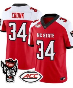 Colby Cronk Jersey #34 NC State Wolfpack 2026 Vapor Limited Stitched by My Store NCAA Football Jerseys