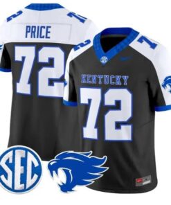 Coleton Price #72 Kentucky Wildcats Jersey 2026 Limited All Stitched by My Store NCAA Football Jerseys