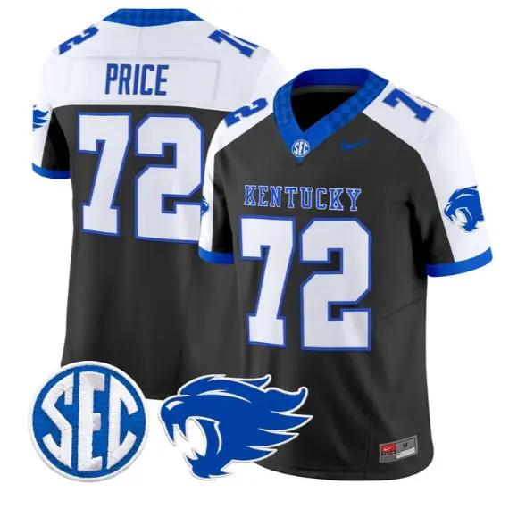 Coleton Price #72 Kentucky Wildcats Jersey 2026 Limited All Stitched by My Store NCAA Football Jerseys