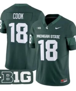Connor Cook Jersey #18 Michigan State Spartans 2026 Limited Stitched by My Store NCAA Football Jerseys