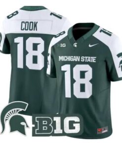 Connor Cook Jersey #18 Michigan State Spartans 2026 Limited Stitched by My Store NCAA Football Jerseys