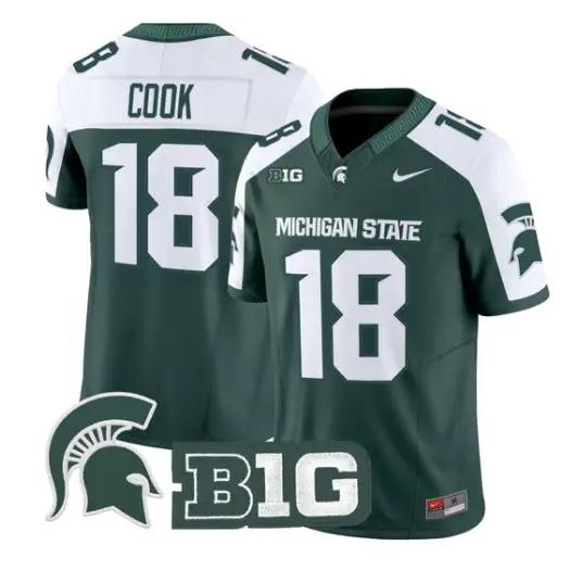 Connor Cook Jersey #18 Michigan State Spartans 2026 Limited Stitched by My Store NCAA Football Jerseys