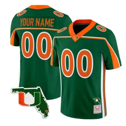 Custom Miami Hurricanes Jersey Name, Number 2026 Vapor Limited Stitched Green by My Store NCAA Football Jerseys