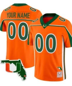 Custom Miami Hurricanes Jersey Name, Number 2026 Vapor Limited Stitched Orange by My Store NCAA Football Jerseys