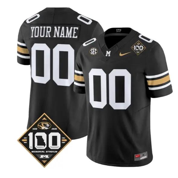 Custom Missouri Tigers Jersey 100th Anniversary Edition 2026 Limited Stitched by My Store NCAA Football Jerseys