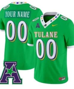 Custom Tulane Green Wave Jersey Name, Number 2026 City Edition Limited Stitched by My Store NCAA Football Jerseys