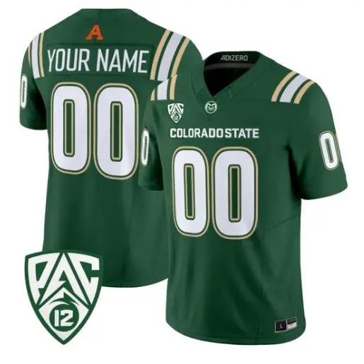 Custom Colorado State Rams Jersey Name, Number 2026 Limited Stitched by My Store NCAA Football Jerseys