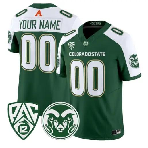 Custom Colorado State Rams Jersey Name, Number 2026 Limited Stitched by My Store NCAA Football Jerseys