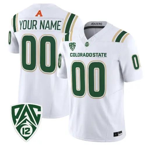 Custom Colorado State Rams Jersey Name, Number 2026 Limited Stitched by My Store NCAA Football Jerseys
