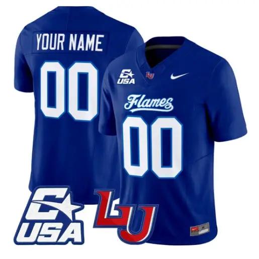 Custom Liberty Flames Jersey Name, Number 2026 Vapor Limited Stitched by My Store NCAA Football Jerseys
