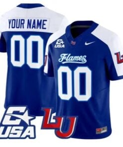 Custom Liberty Flames Jersey Name, Number 2026 Vapor Limited Stitched by My Store NCAA Football Jerseys