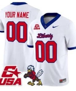 Custom Liberty Flames Jersey Name, Number 2026 Vapor Limited Stitched by My Store NCAA Football Jerseys
