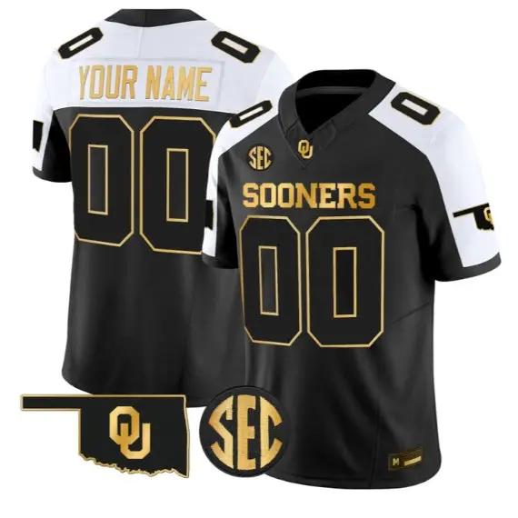 Custom Oklahoma Sooners Jersey Name, Number 2026 Limited Stitched by My Store NCAA Football Jerseys