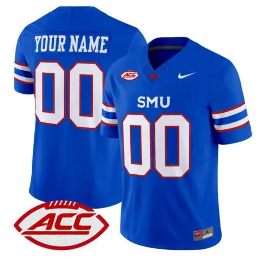 Custom SMU Mustangs Jersey Name, Number 2026 Vapor Limited Stitched by My Store NCAA Football Jerseys