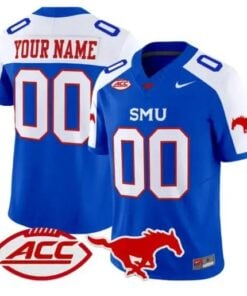Custom SMU Mustangs Jersey Name, Number 2026 Vapor Limited Stitched by My Store NCAA Football Jerseys