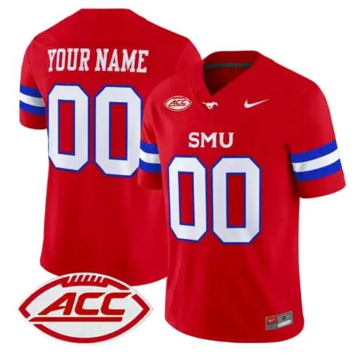 Custom SMU Mustangs Jersey Name, Number 2026 Vapor Limited Stitched by My Store NCAA Football Jerseys