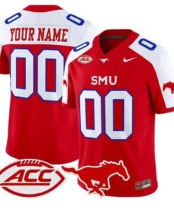 Custom SMU Mustangs Jersey Name, Number 2026 Vapor Limited Stitched by My Store NCAA Football Jerseys