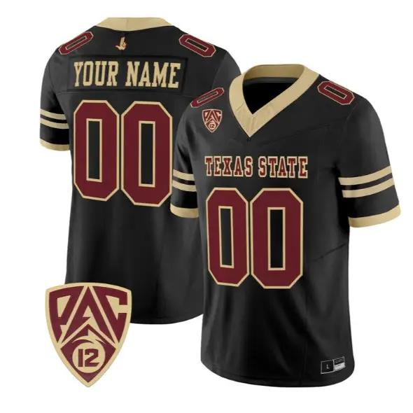 Custom Texas State Bobcats Jersey Name, Number 2026 Vapor Stitched by My Store NCAA Football Jerseys