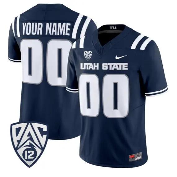 Custom Utah State Aggies Jersey Name, Number 2026 Vapor All Stitched by My Store NCAA Football Jerseys