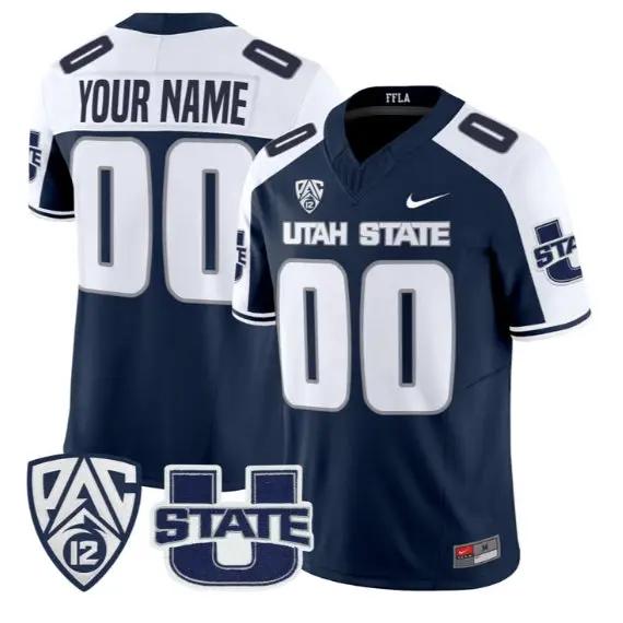 Custom Utah State Aggies Jersey Name, Number 2026 Vapor All Stitched by My Store NCAA Football Jerseys
