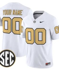 Custom Vanderbilt Commodores Jersey V2 Name, Number 2026 Stitched by My Store NCAA Football Jerseys