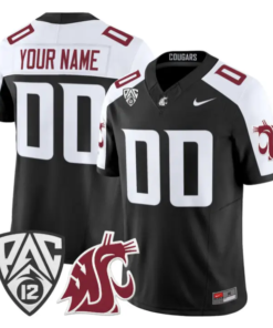 Custom Washington State Cougars Jersey Name, Number 2026 Vapor Stitched by My Store NCAA Football Jerseys