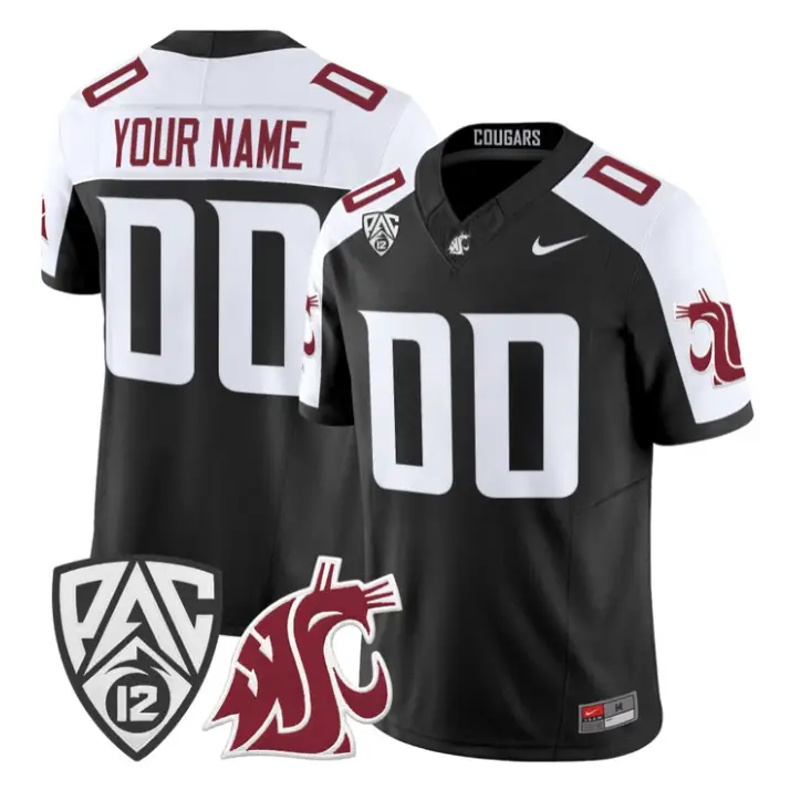 Custom Washington State Cougars Jersey Name, Number 2026 Vapor Stitched by My Store NCAA Football Jerseys