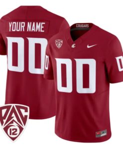 Custom Washington State Cougars Jersey Name, Number 2026 Vapor Stitched