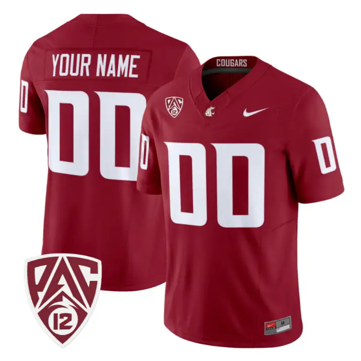 Custom Washington State Cougars Jersey Name, Number 2026 Vapor Stitched