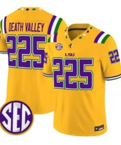 Death Valley #225 LSU Tigers Jersey 2026 Mardi Gras Edition All Stitched by My Store NCAA Football Jerseys