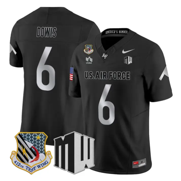 Dee Dowis Jersey #6 Air Force Falcons 2026 Vapor Limited All Stitched by My Store NCAA Football Jerseys