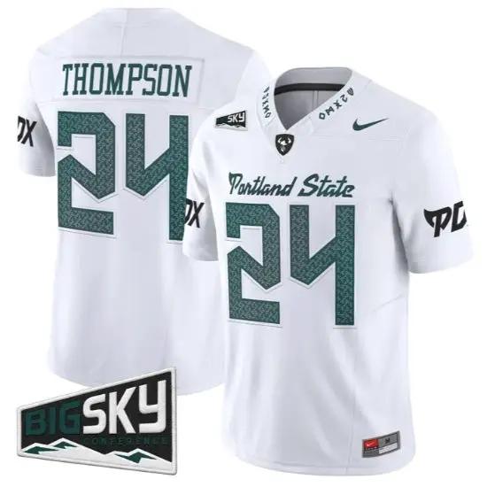 Delon Thompson Jersey #24 Portland State Vikings 2026 Limited All Stitched by My Store NCAA Football Jerseys