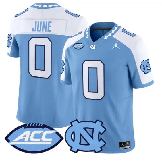 Demon June Jersey #0 North Carolina Tar Heels 2026 Limited Stitched by My Store NCAA Football Jerseys