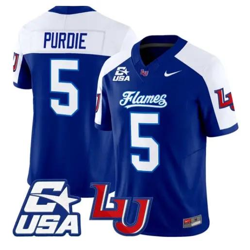 Deshawn Purdie Jersey #5 Liberty Flames 2026 Vapor Limited Stitched by My Store NCAA Football Jerseys