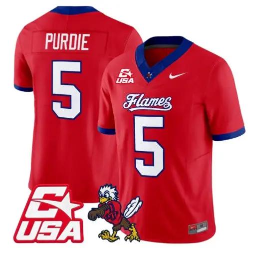 Deshawn Purdie Jersey #5 Liberty Flames 2026 Vapor Limited Stitched by My Store NCAA Football Jerseys