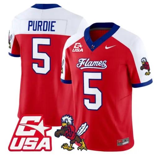 Deshawn Purdie Jersey #5 Liberty Flames 2026 Vapor Limited Stitched by My Store NCAA Football Jerseys