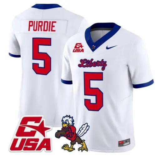 Deshawn Purdie Jersey #5 Liberty Flames 2026 Vapor Limited Stitched by My Store NCAA Football Jerseys