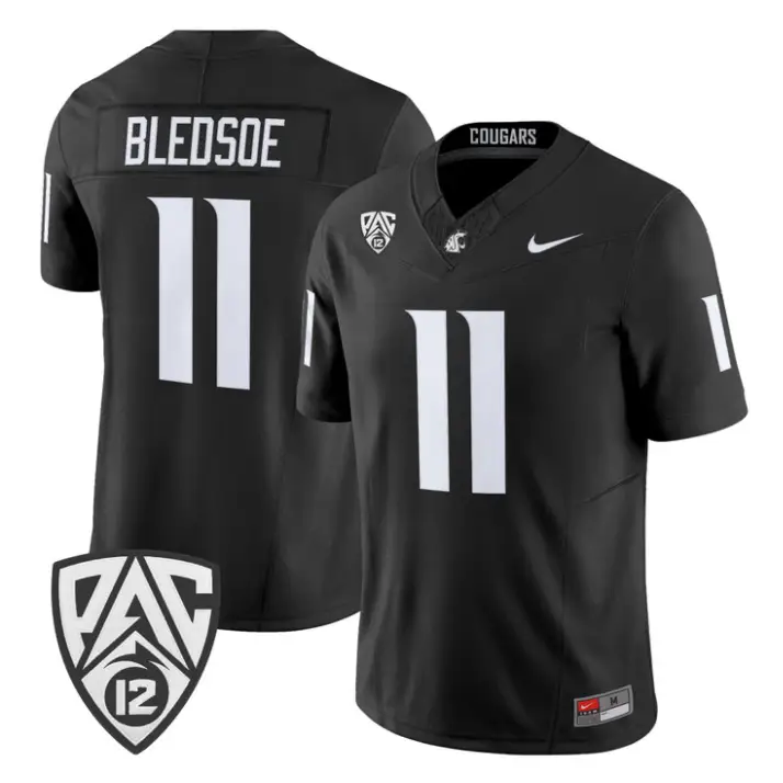 Drew Bledsoe Jersey #11 Washington State Cougars 2026 Vapor Stitched by My Store NCAA Football Jerseys
