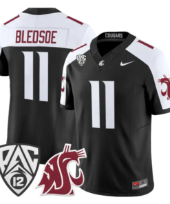 Drew Bledsoe Jersey #11 Washington State Cougars 2026 Vapor Stitched by My Store NCAA Football Jerseys