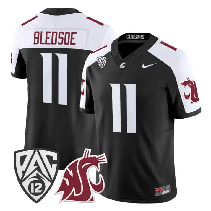 Drew Bledsoe Jersey #11 Washington State Cougars 2026 Vapor Stitched by My Store NCAA Football Jerseys