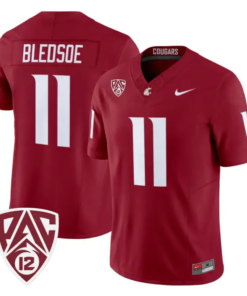 Drew Bledsoe Jersey #11 Washington State Cougars 2026 Vapor Stitched by My Store NCAA Football Jerseys